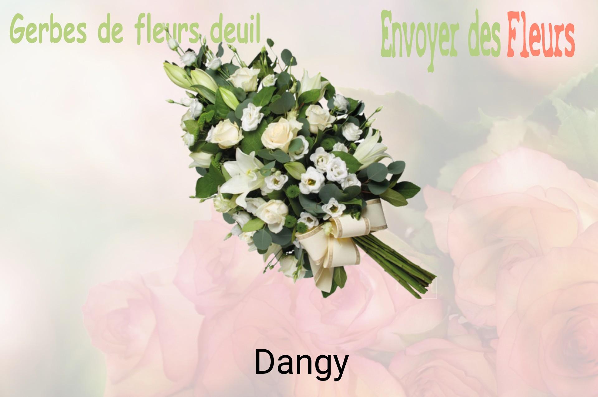 Gerbe de fleurs de deuil livrée à Dangy